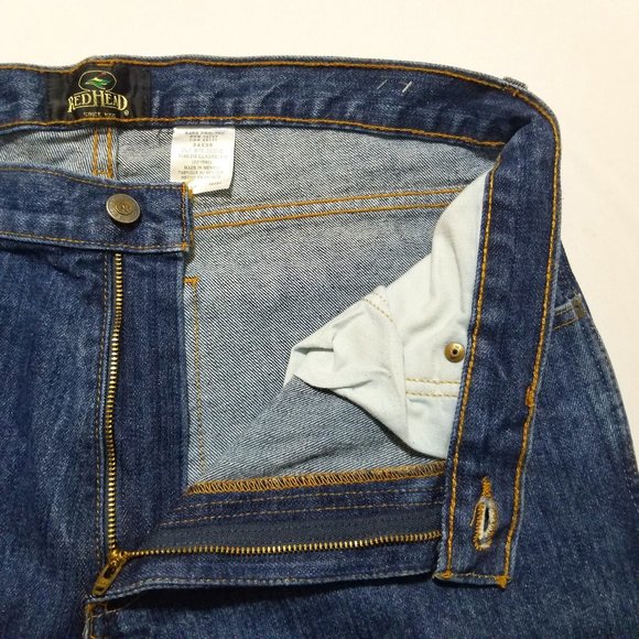 Redhead Men's‎ Jeans Blue Pockets Dark Wash Denim Classic Fit Size 34W X 36L - Picture 10 of 12